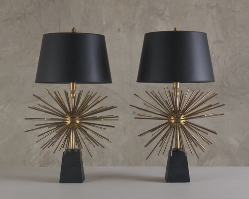 PAIR OF PANI MID CENTURY STARBURST TABLE LAMPS